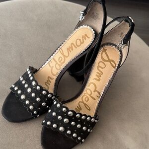 Sam Edelman Black Studded Heels